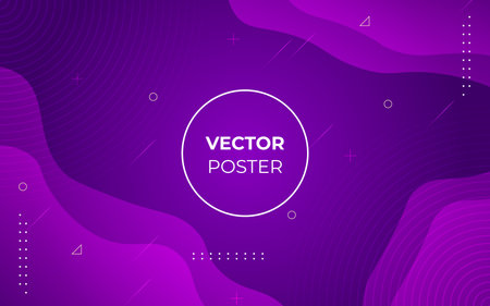 minimal abstract background with gradient purple color wave shape background. vectorのイラスト素材