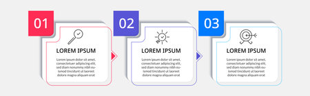 Vector Infographic design business template with icons and 3 options or steps.のイラスト素材