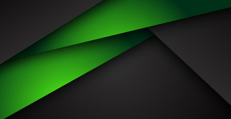 green background overlap dimension grey vector illustration message board for text and message design modern websiteのイラスト素材