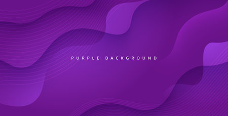 Multi layers purple texture 3D papercut layers in gradient vector banner. Abstract paper cut art background design for website template. Topography map concept or smooth origami paper cutのイラスト素材