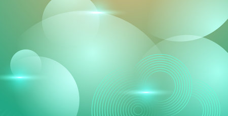 dynamic abstract green liquid color gradient wavy geometric fluid shape background. eps10 vectorのイラスト素材