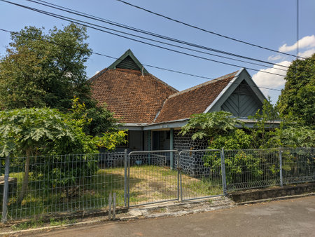 a portrait of an old house from the Dutch colonial era that still stands firm and is preserved by the government.の写真素材