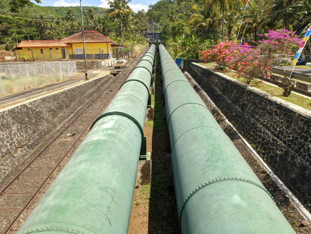 giant pipe hydropower hydropower plant jelok tuntang ambarawa indonesian