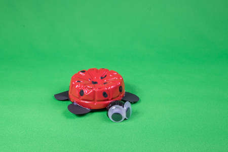 turtle made of recycled materialの写真素材