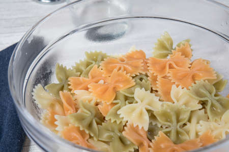 tinsel pasta dishの写真素材