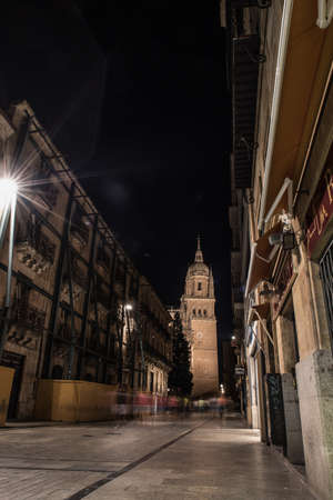 Beautiful view of the cathedral of Salamanca, Castilla y Leon, Spainのeditorial素材