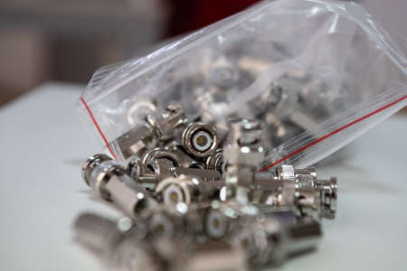 BNC connectors for coaxial cable. video connectors