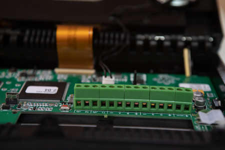 Electronic components of a base plate. electronic product of a tactile keyboard.の写真素材