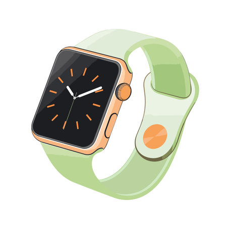 Smart watch isolated on white background. Vector illustration in cartoon style.のイラスト素材