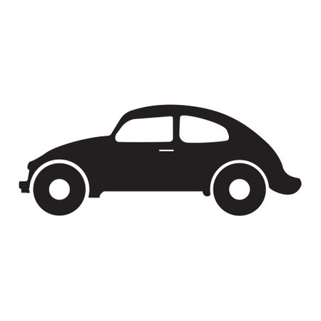 Car Vector Icon, Vehicles Transport silhouette Isolated on white background for mobile apps and webのイラスト素材