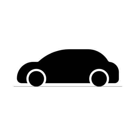 Car Vector Icon, Vehicles Transport silhouette Isolated on white background for mobile apps and webのイラスト素材