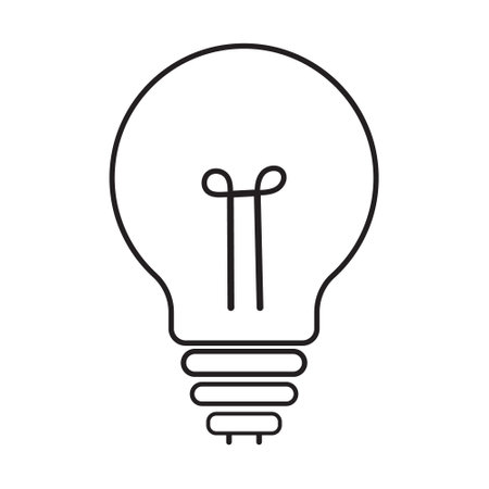 creative idea bulb icon transparent vector outlineのイラスト素材