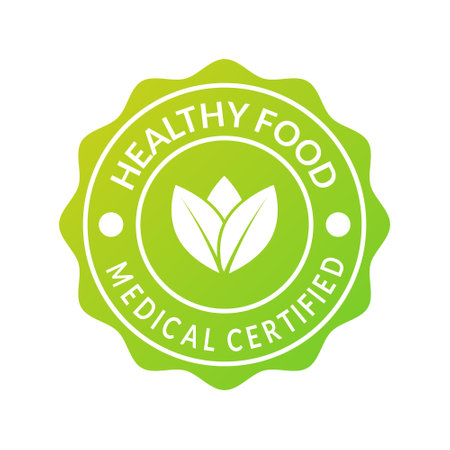 healthy food emblem icon vector illustrationのイラスト素材