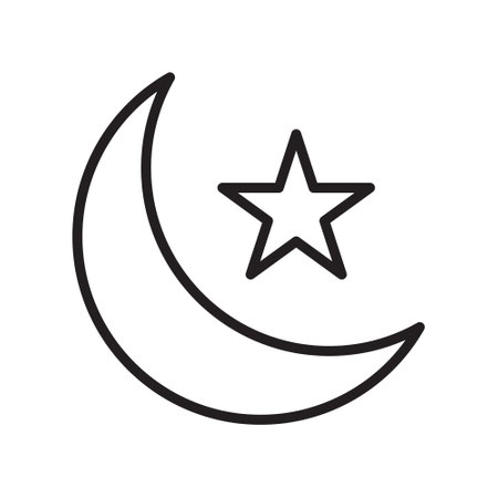 Islamic Icons Line Art Vector, Ramadan Kareem Elements, Eid Mubarak Design Elements, Muslim Prayer, Mosqueのイラスト素材