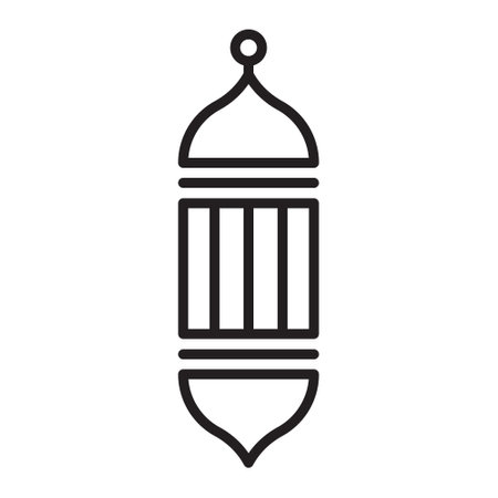 Islamic Icons Line Art Vector, Ramadan Kareem Elements, Eid Mubarak Design Elements, Muslim Prayer, Mosqueのイラスト素材