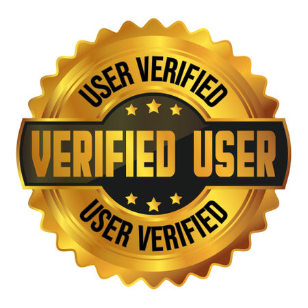 Glossy Verified Rubber Stamp, Verified Icon, Verified Badge, Emblem, Seal, Logo, Sticker, Label, Patch, Vintage, Retro Vector Illustrationのイラスト素材