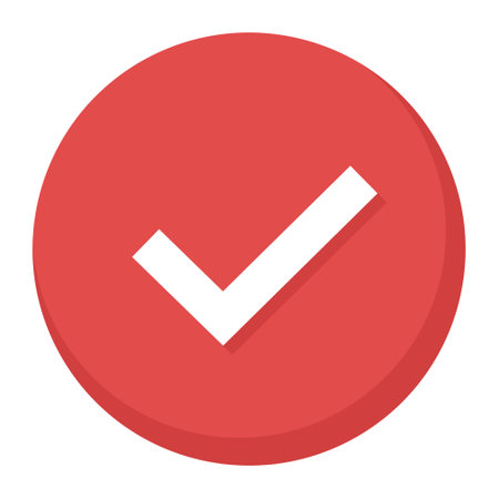 Check Mark Icon Vector, Checkmark Icon, Approved Symbol, Confirmation Sign, Design Elements, Checklist, Positive Thinking Sign, Correct Answer, Verrified Badge Flat Icon Vector Illustrationのイラスト素材
