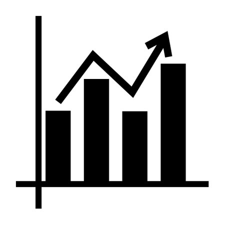 Growing Graph Icon, Bar Chart Icon, Infographic, Growths Chart Collection For Business Improvement Analytics, Diagram Symbol, Financial Profit Chart Bar Vector Illustrationのイラスト素材