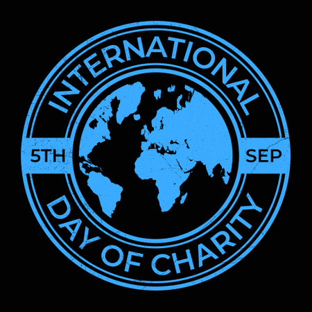 International Day of Charity Typography T-shirt, Banner, Label Vector Illustration, International Charity Day T-Shirt Design, Retro Vintage Tee Shirtのイラスト素材