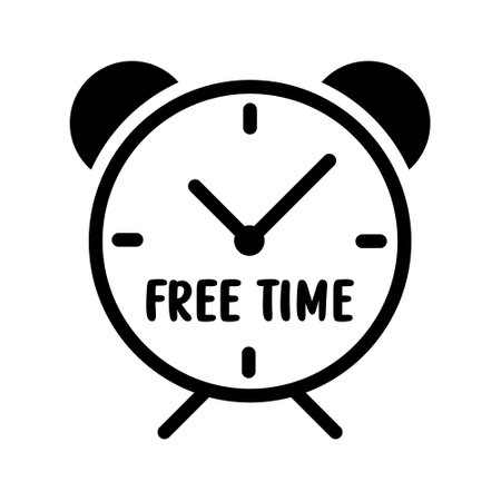 Free Time Icon, Time And Date Symbol, Calendar Icon, Spare, Hobby, Fast Delivery Truck, Transportation, User Interface, Shipment, Activities Vector Illustrationのイラスト素材