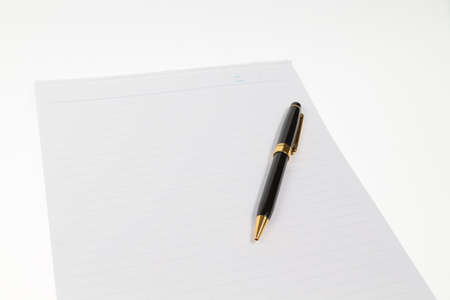 paper sheet with pen