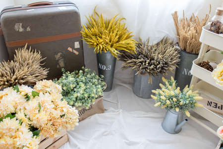 Flower shop background spring themeの写真素材