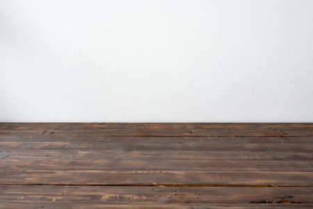 Empty wooden table and empty space backgroundの写真素材