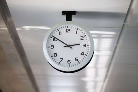 hanging Double Face Wall Clockの写真素材