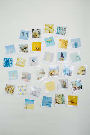 photo on wooden wall backgroundの写真素材