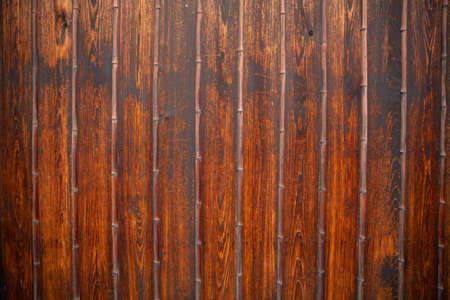 Old wood plank and bamboo texture background