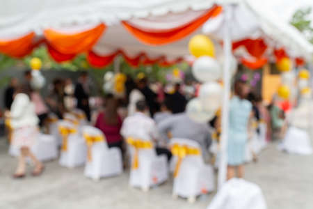 defocused the grand opening restaurant.