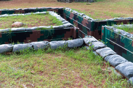 Low level walkway in the ground.