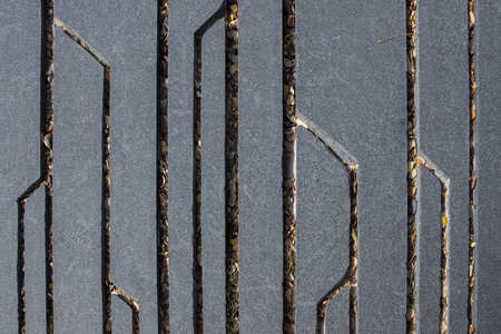 abstract gray walkway in park.