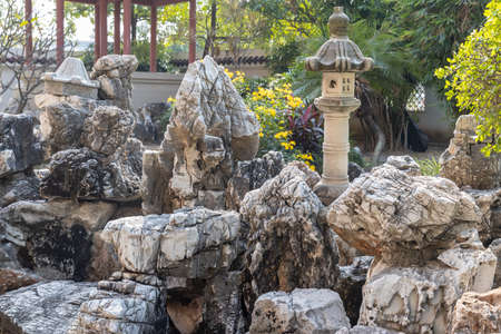 Group of rock in Chinese garden.の写真素材