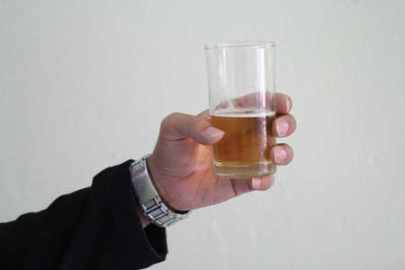 businessman drinking beerの写真素材