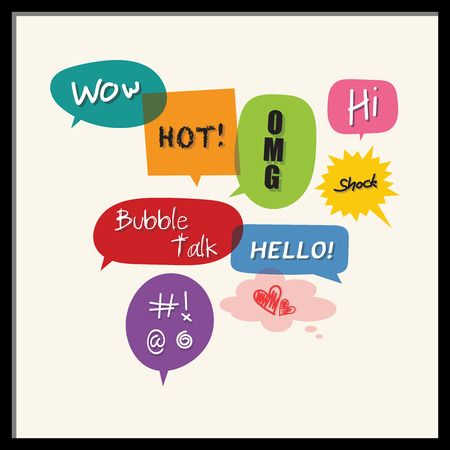 Emotion and action bubbles iconのイラスト素材