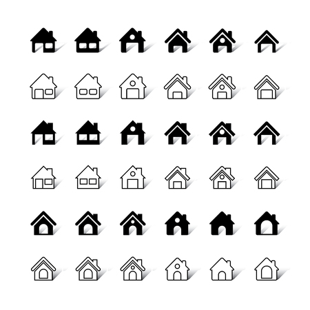 home vector icon setのイラスト素材