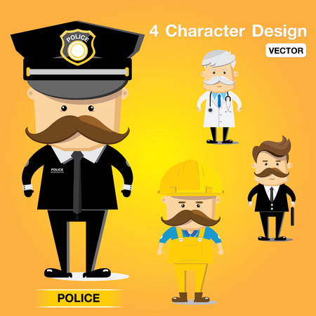 character occupation set design vectorのイラスト素材