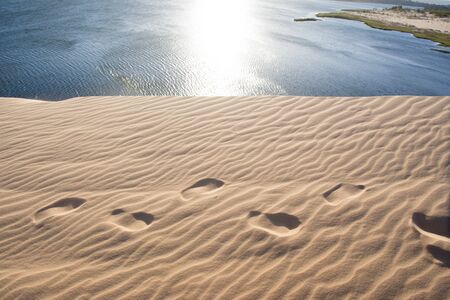 White sand dune in Mui Ne, Vietnamの写真素材