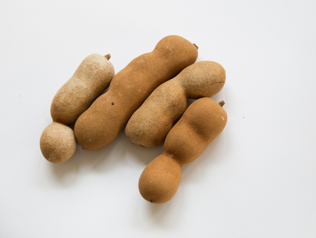 Tamarind on white backgroundの写真素材