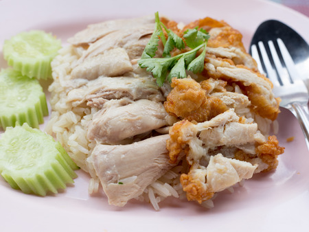 chicken riceの写真素材