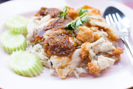 chicken riceの写真素材