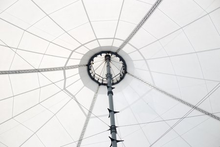 big white tent of a venueの写真素材