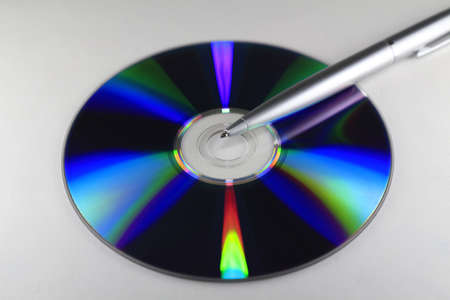 dvd with penの写真素材