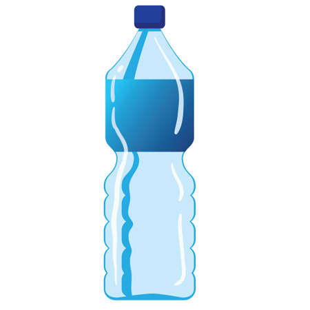 illustration of mineral water bottle isolated on whiteのイラスト素材