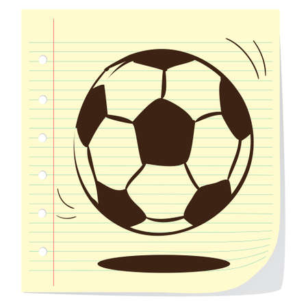 Vector illustration of soccer ball in doodle styleのイラスト素材
