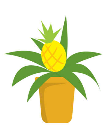 illustration of potted plant in cartoon styleのイラスト素材