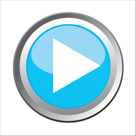 Vector illustration of Play button isolated on whiteのイラスト素材
