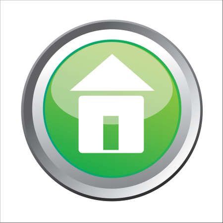 Vector illustration of Home button isolated on whiteのイラスト素材