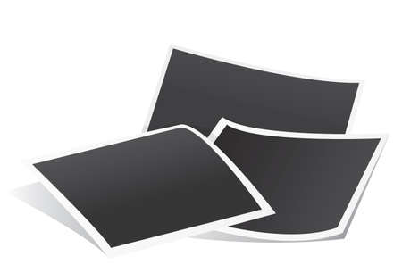 Vector illustration of photo paper frame isolated on whiteのイラスト素材